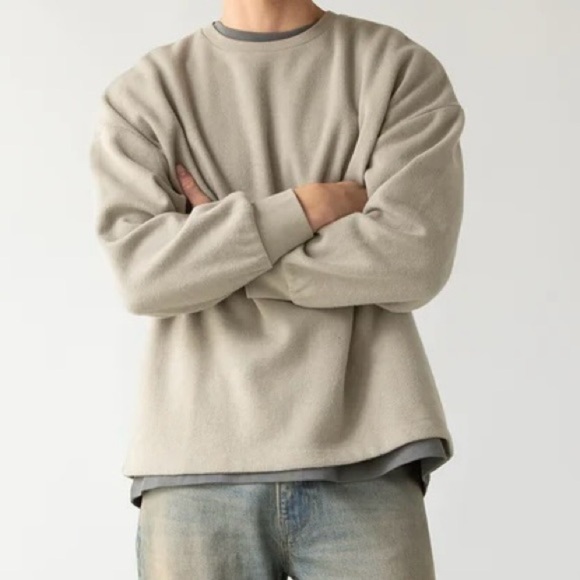 OAK + FORT| Men's Light Heather Grey Knit Crew Neck Sz XS - Picture 5 of 5